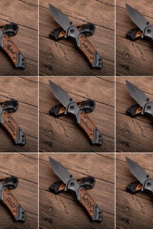 Personalized Engraved Pocket Knife A Unique Gift for Men, Fathers, and Boyfriends