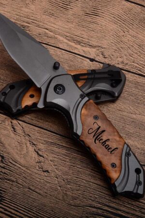 Personalized Engraved Pocket Knife A Unique Gift for Men, Fathers, and Boyfriends