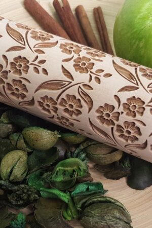 Engraved Rolling Pin Elevate Your Baking with Custom Embossed Patterns