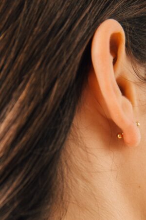 Caitlyn Minimalist Duo Ball Earrings Dainty Double Ball Studs for a Timeless Look