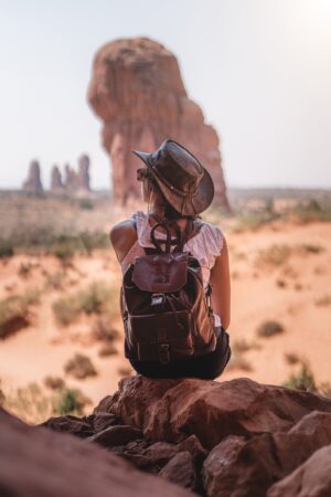 Wombat Foldable Leather Hat The Wilds Full Grain Leather Unisex Cowboy Hat for Trekking and the Australian Bush