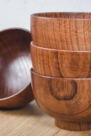 Exquisite Set of 2 Handmade Jujube Wood Bowls A Touch of Nature for Your Home