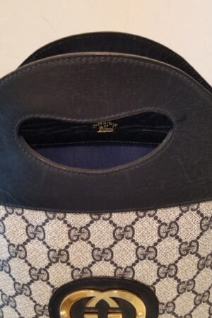 Ultra-Rare Vintage Gucci Supreme GG Navy Blue Tote A Collector's Dream