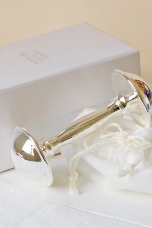 Engraved Silver-Plated Rattle A Cherished Keepsake for Your Little One's Special Day