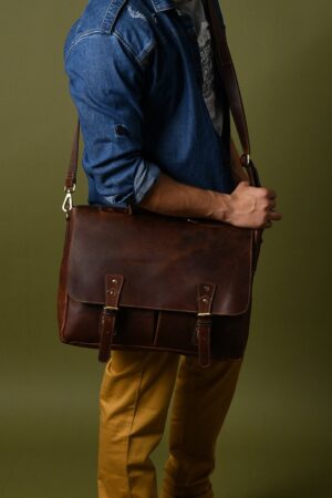 Personalized Leather Messenger Bag The Perfect Gift for Men