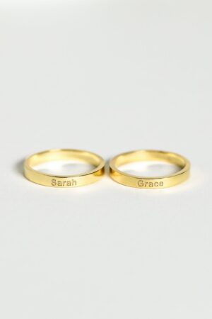 Personalized Engraved Skinny Band Ring A Timeless Keepsake for Loved Ones