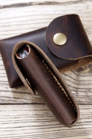 Personalized Leather Knife Sheath for Swiss Army Multitool Protect Your Essential Tool in Style