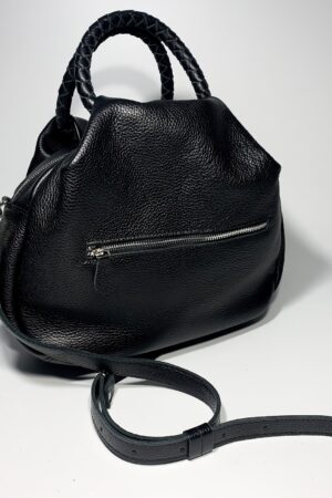 Captivating Black Leather Handbag A Timeless Gift for Her from Ukraine