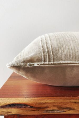 Neutral Lumbar Pillow Cover Boho Chic for Minimalist Farmhouse Decor