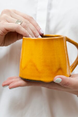 Vivid Hues Ceramic Mug and Saucer Set Elevate Your Morning Ritual with Radiant Colors