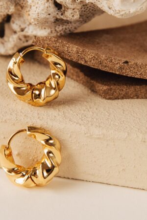 Statement Spiral Hoops Modern Geometric Huggies for a Minimalist Touch (ER106)