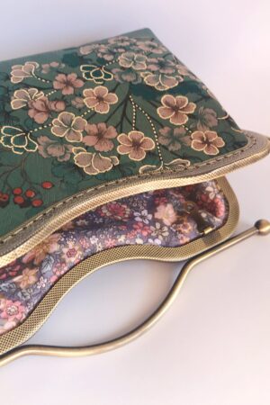 Enchanting Emerald Handbag A Floral Tapestry of Japanese Elegance