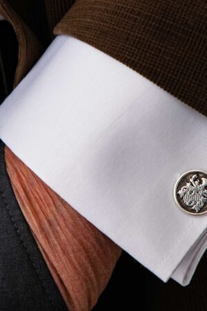 Personalized Family Crest Cufflinks Engrave Your Legacy in Sterling Silver