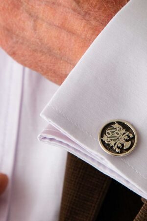 Personalized Family Crest Cufflinks Engrave Your Legacy in Sterling Silver