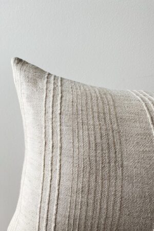 Neutral Lumbar Pillow Cover Boho Chic for Minimalist Farmhouse Decor