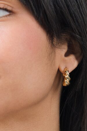 Statement Spiral Hoops Modern Geometric Huggies for a Minimalist Touch (ER106)