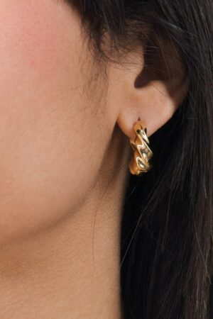 Statement Spiral Hoops Modern Geometric Huggies for a Minimalist Touch (ER106)