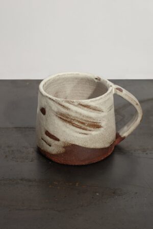 Artisan-Crafted Pottery Mug and Saucer A Scandinavian-Inspired Masterpiece for Your Farmhouse Kitchen