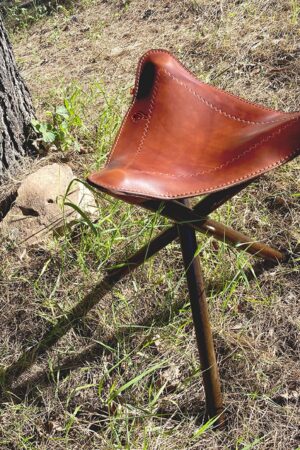 LEGS NOT INCLUDED! Premium Leather Camp Stool for Bushcraft Adventures