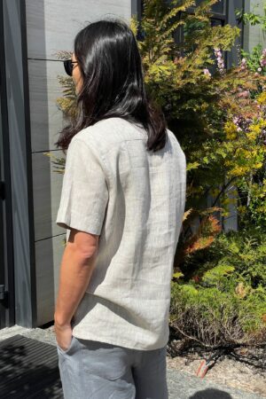 Timeless Linen Henley Elevate Your Style with Natural Elegance