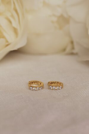 Diamond-Studded Pave Huggie Hoops Minimalist Elegance for Every Occasion