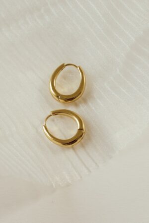 Petite Gold Hoops Elevate Your Style with Caitlyn Minimalist's Oval Hoops