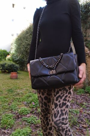 DIAMONDS ARE ETERNAL Timeless Leather Crossbody Bag, Quilted & Convertible