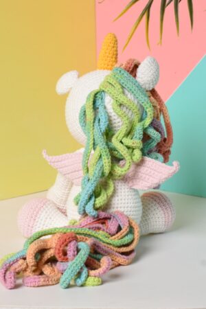 Enchanting Amigurumi Unicorn Handmade Pegasus Toy for Precious Moments