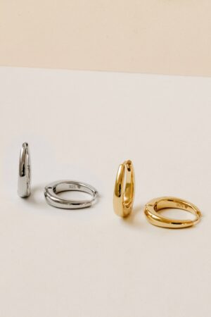 Petite Gold Hoops Elevate Your Style with Caitlyn Minimalist's Oval Hoops