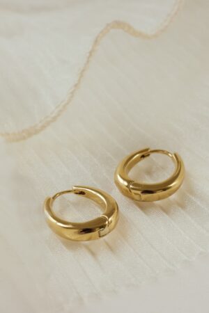 Petite Gold Hoops Elevate Your Style with Caitlyn Minimalist's Oval Hoops