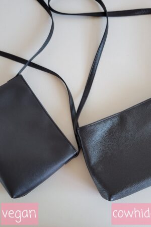 Sleek and Sophisticated The Minimalist Black Leather Crossbody Bag with Magnetic Closure