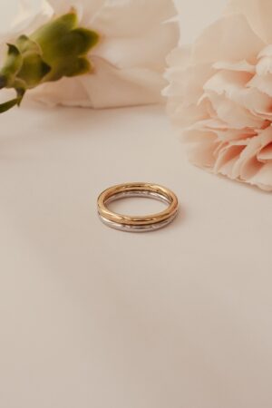 Minimalist Gold Ring Delicate Sterling Silver Band for Stacking, Pinky, Midi, or Knuckle