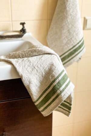 Premium French Linen Kitchen Towels Rustic Elegance for Your Home