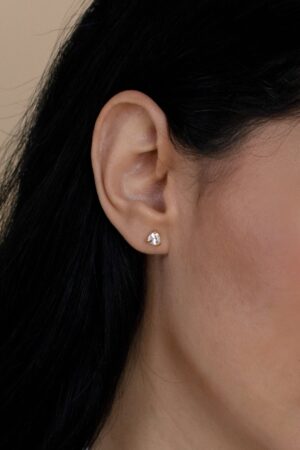 Sparkling Trillion Cut Diamond Stud Earrings Minimalist Elegance for Everyday Glamour