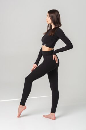 Premium Black Cotton Leggings Elevate Your Yoga, Gym, and Training Sessions