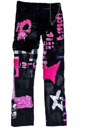 Unleash Your Dark Side Custom Goth Punk Skull Metal Y2K Emo Harajuku Kawaii Rock Crust Festival Pants