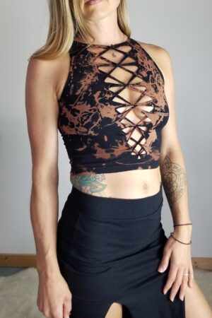 Wild Fire Braided Crop Tank Unleash Your Inner Goddess for Festivals, Pole Dance, and Hoop Fashion