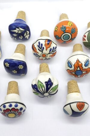 Handcrafted Ceramic Wine Bottle Stoppers A Touch of Art for Your Bottles