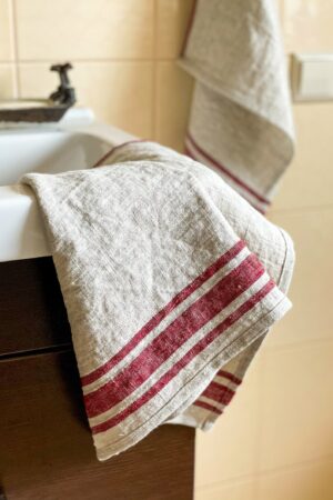 Premium French Linen Kitchen Towels Rustic Elegance for Your Home