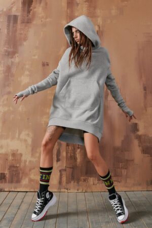 Cozy and Chic Elevate Your Style with Our Long Hoodie with Dropped Shoulder