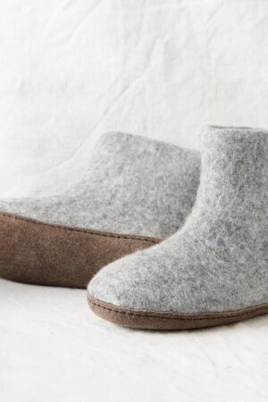 Cozy Comfort Fair Trade Eco Felt Slipper Boots with Suede Soles for All