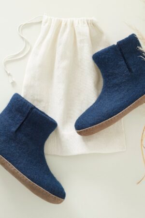 Cozy Comfort Fair Trade Eco Felt Slipper Boots with Suede Soles for All