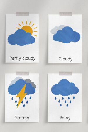 Montessori Weather Cards Explore the Wonders of Nature with Interactive Flashcards