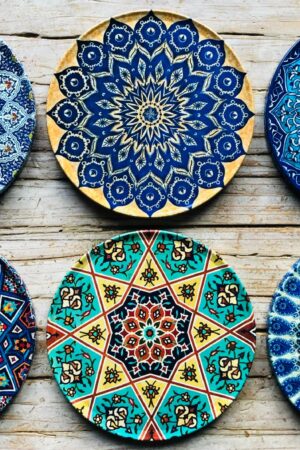 Mesmerizing Mediterranean Coasters A Set of 6 for Enchanting Home Decor and Thoughtful Gifting