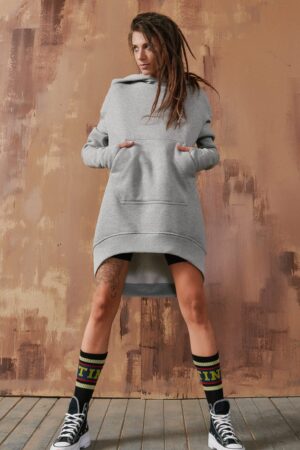 Cozy and Chic Elevate Your Style with Our Long Hoodie with Dropped Shoulder