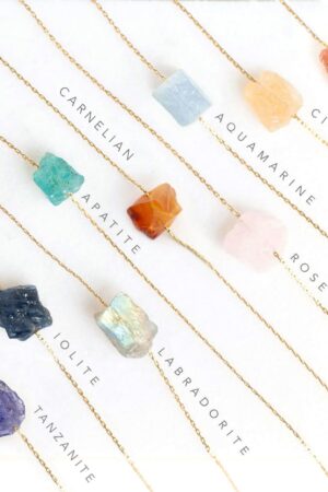 Sparkling Summer Hues Embrace the Energy of Raw Crystal Necklaces