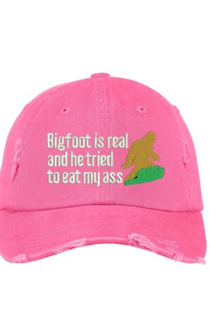 Unveil the Enigma Embroidered Bigfoot Dad's Cap for the Curious and Adventurous