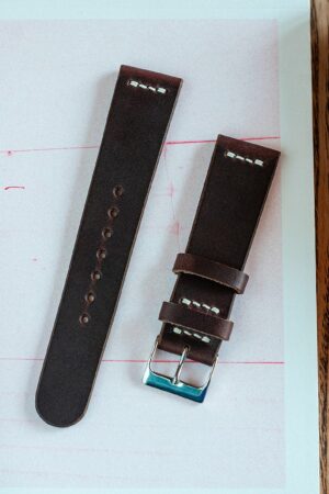 Horween Chromexcel Ox Blood Burgundy Leather Watch Strap Elevate Your Timepiece with Timeless Style