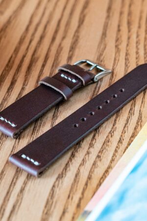 Horween Chromexcel Ox Blood Burgundy Leather Watch Strap Elevate Your Timepiece with Timeless Style