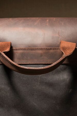 Premium Leather and Waxed Canvas Messenger Bag The Perfect Laptop and Everyday Carry Companion